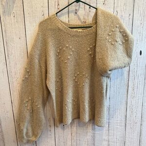 Easel Textured Beige/ Grey Sweater